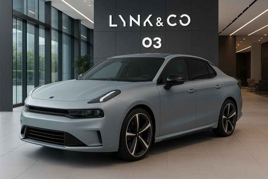 Lynk & Co 03 PHEV באולם תצוגה מודרני